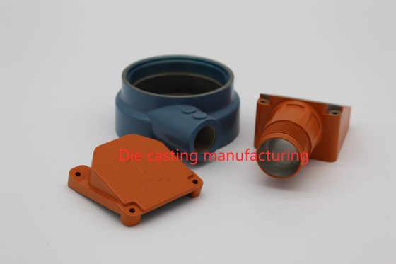 Water Pump Adapter Die Cast Mold ADC12 SKD61 Steel With Orange Painting